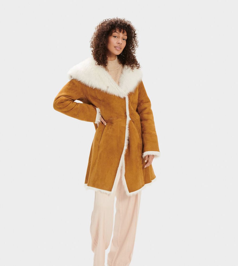 Ugg Toscana Shearling - Womens Coats - Brown - NZ (6924QILKX)